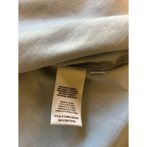 Cloth & Stone Chambray Split Neck Top XS Blue Tencel Short Sleeve Casual Blouse - Picture 6 of 10